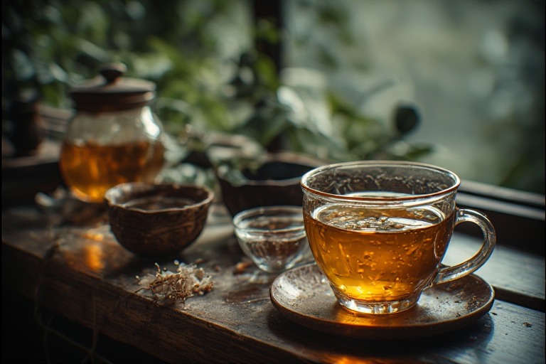 Pagi yang Lembut: Minum Teh dalam Keheningan